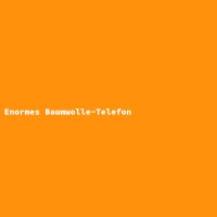 Enormes Baumwolle-Telefon