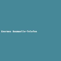 Enormes Baumwolle-Telefon